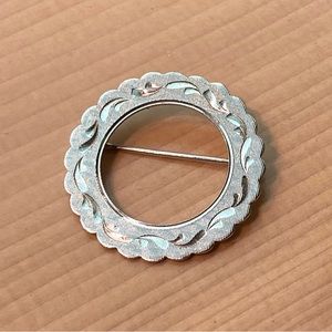 Sterling Silver Wreath Brooch / Pin